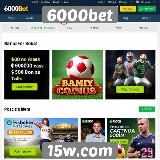Ofertas de bônus disponíveis no site 6000bet